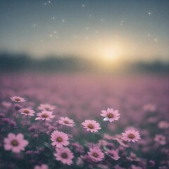 Obraz premium flowers in the fog. Generative AI