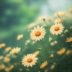 daisies in the field. Generative AI