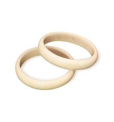 ivory rings isolated on transparent blackground