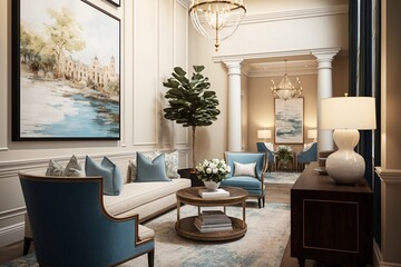 Luxerious living room - Generative AI