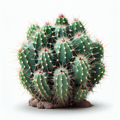 Realistic Cactus Isolated on White Background