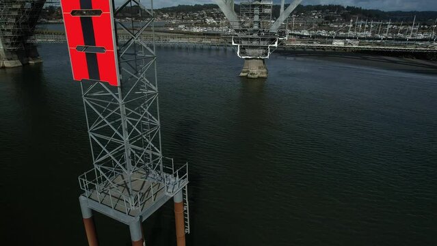 Bridge Yaquina Bay Newport Oregon Maintenance Video Drone Aerial 015