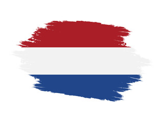 Grunge Netherlands Flag. Netherlands Flag with Grunge Texture. Vector illustration