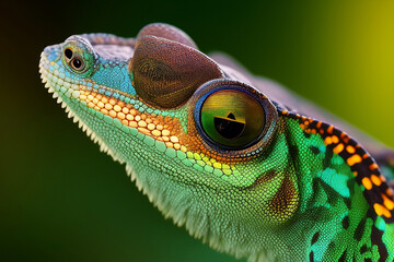 Nature's Beauty An Up-Close Look at a Stunning Green Lizard