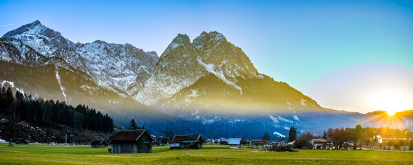 landscape near Garmisch-Partenkirchen - Zugspitze mountain