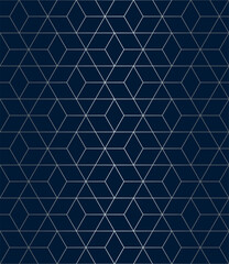 Seamless thin linear grid pattern. Abstract geometric rhombus background. Stylish fractal texture.