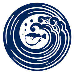 家紋風デザイン / ふぐ © Kamon Art