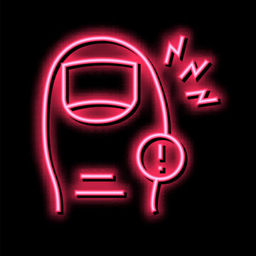 Toe Pain Neon Glow Icon Illustration