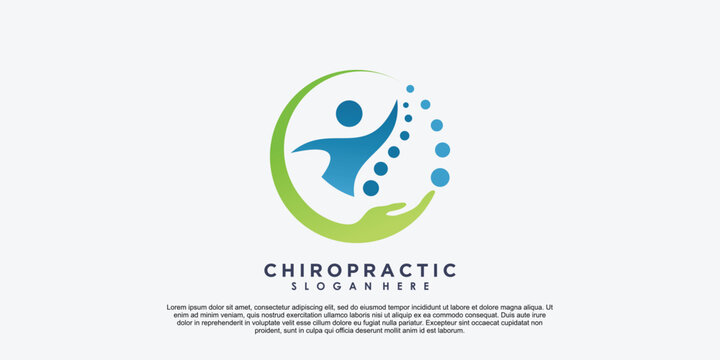 chiropractic logo design with creative concept