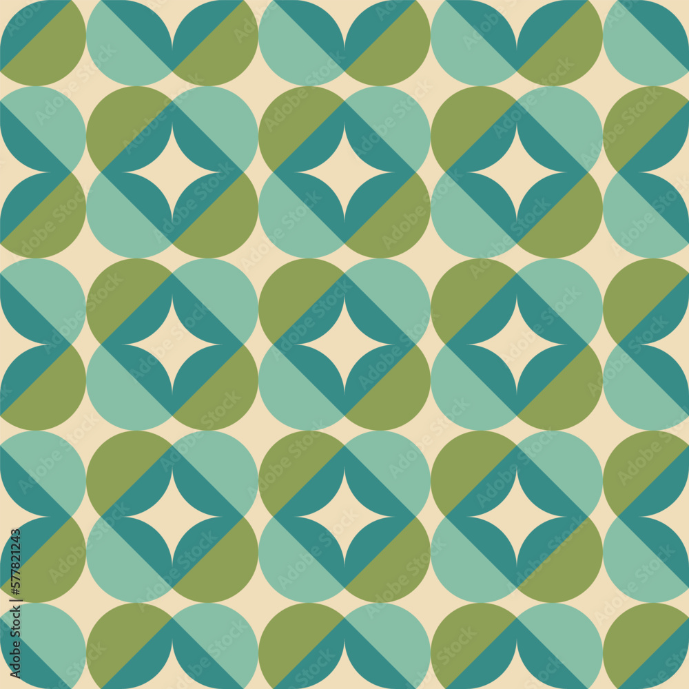 Poster retro seamless pattern from the 50s and 60s. seamless abstract vintage background in sixties style. 