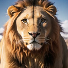 portrait of a lion. Generative AI