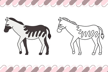 Zebra coloring page for kids