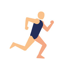 Fototapeta na wymiar PNG image icon of person performing athletics with transparent background
