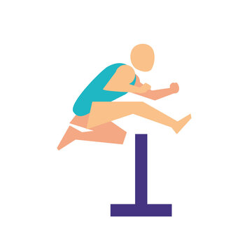 PNG image icon of person performing athletics with transparent background