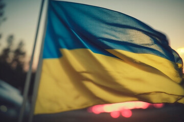 Ukrainian Flag Waves Amidst Protests: A Symbol of Freedom