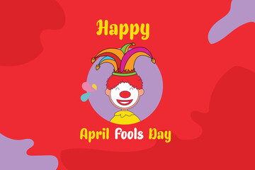 Vector flat design April fools' day
