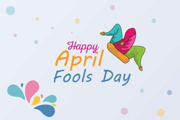 April Fools Day  illustration for greeting card, ad, promotion, poster, flier, blog, article, marketing, signage, email