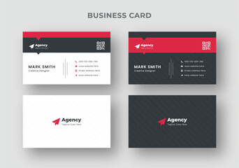 Creative and modern business card template with color variation