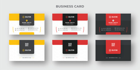 Fototapeta na wymiar Creative and modern business card template with color variation