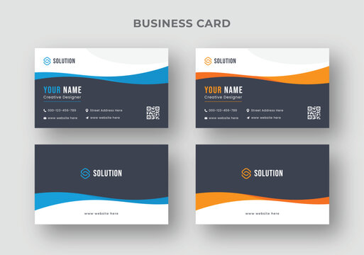 Abstract-style corporate business card template