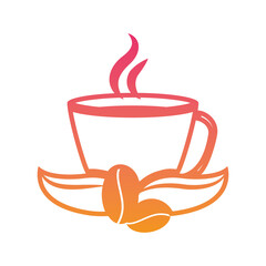 Coffee cup PNG image icon with transparent background