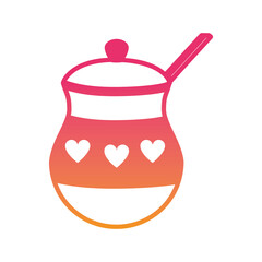 Coffee jar PNG image icon with transparent background