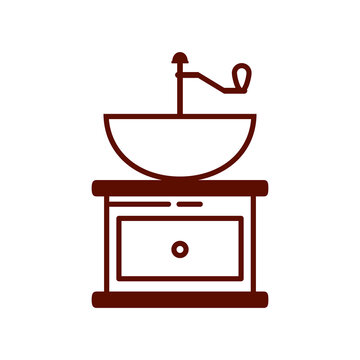 Coffee grinder PNG image icon with transparent background