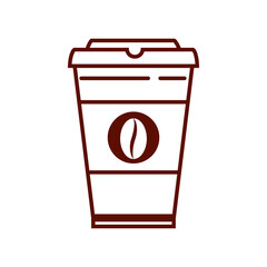 Takeaway coffee cups PNG image icon with transparent background