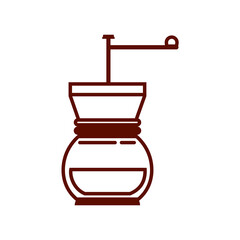 Coffee grinding jar PNG image icon with transparent background