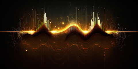 Abstract Sound waves.Frequency audio waveform music wave.