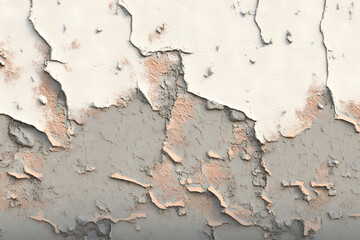 Wall with cracked paint. Generative AI