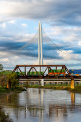 Margaret Hunt-Hill Bridge + Train Bridge, Dallas, TX