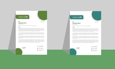 modern corporate letterhead template.
