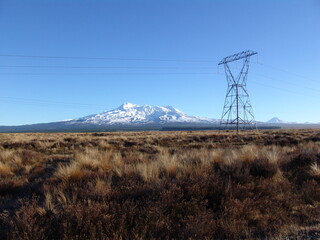 Tongariro National Park, North Island, New Zealand, Pacific Region, Mt Ruapehu, Mt Ngauruhoe