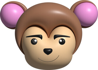 PrintSet of animal heads collection.Characters portrait cute animal faces on white background.portraits,
Emoji funny animal, Logo, sticker,Kawaii,Vector Funny cartoon and animal heads concept.