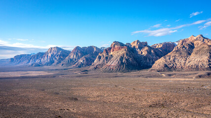 Panoramic Details of Red Rock Canyon’s Rugged Terrain