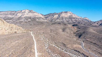 Long hiking trail leading into the wilderness