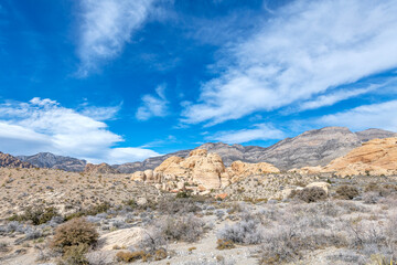 Panoramic Details of Red Rock Canyon’s Rugged Terrain