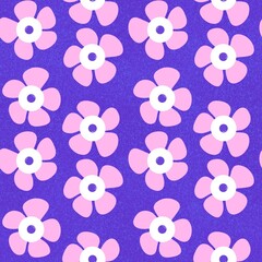 Floral seamless flower pattern for fabrics and textiles and packaging and gifts and cards and linens and kids