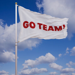 Go Team On White Flag