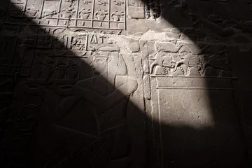 Foto op Plexiglas Egyptian Hieroglyphics written on a wall © done4today