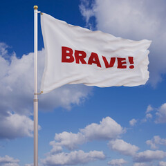 Brave On White Flag