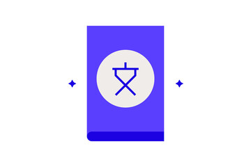 Isolated Minimalistic translation vector illustration in flat style design. Geometric translate app icon for website,app,ui ux,web design,business,marketing,landing,web development concept