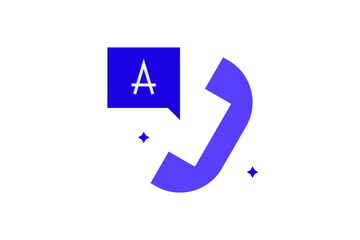 Isolated Minimalistic translation vector illustration in flat style design. Geometric translate app icon for website,app,ui ux,web design,business,marketing,landing,web development concept