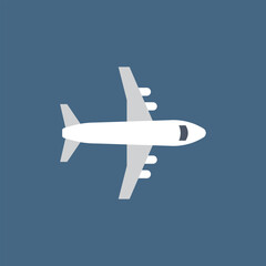 Airplane icon vector illustration, tourism, travel, wings, air travel.