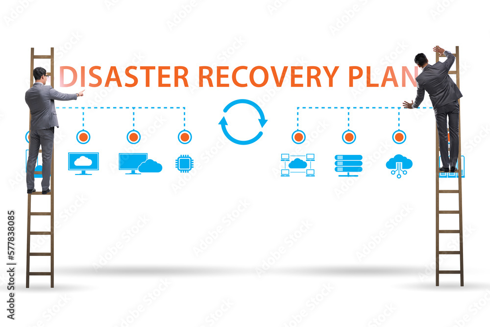 Wall mural Disaster recovery plan and backup concept