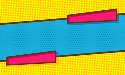 Blank pop art background template