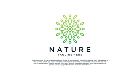 Nature logo design with unique concept Premium Vector Part 4