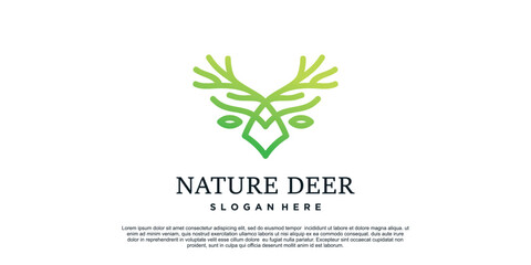 Nature Deer logo design unique concept Premium Vector Part 1