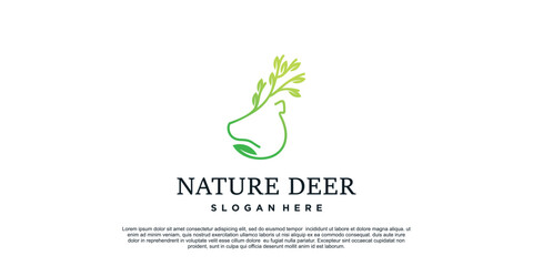 Nature Deer logo design unique concept Premium Vector Part 2